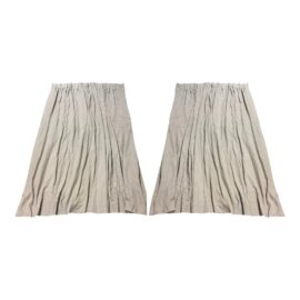 NEW William-Sonoma Home Linen Double Pleated Drapes, Pair. Original Price: $1,000