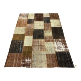 9ft 5in X 12ft 5in Hand Woven Turkish Patch Work Area Rug. Original Price: $3,000