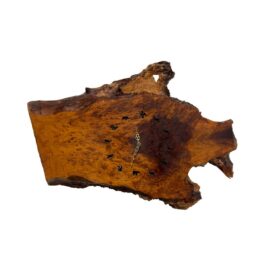 Live Edge Burl Wood Wall Clock With Animal Motif