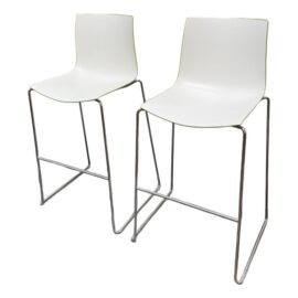 Arper Catifa 46 Sled Base Bar Stools, Pair. Original Price: $1,000