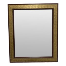 Vintage Gold Accented Wall Mirror