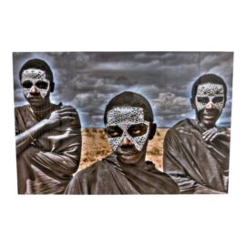 African Warrior Reproduction Print on Metal, Artist Unknown
