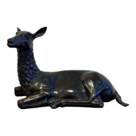 Bronze Resting Deer  Sculpture