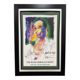 Circa 1991 the Rush Limbaugh Show 5th Anniversary Poster, Autograph + Frame
