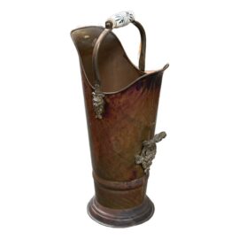 Antique Copper Fireplace Scuttle