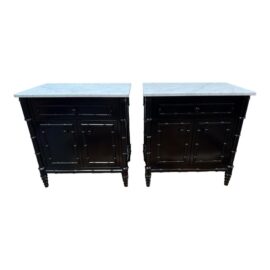 Williams-Sonoma Home Chinoiserie Nightstands, Pair. Original Price: $2,900