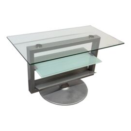 Amalfi Glass + Steel Swivel Media Stand