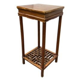 Antique Chinese Hand Carved Rosewood Plant Stand/Pedestal