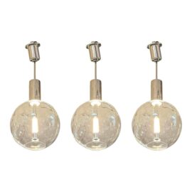 NEW Kelly Wearstler for Visual Comfort Signature Nye Globe Pendants, Set of Three. Original Price: $4,500