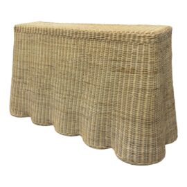 Bramble Company Rattan Console Table. Original Price: $1,350