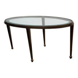 Horchow Bronze Oval Coffee Table