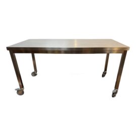 Giulio Lazzotti for Design Within Reach Quovis Stainless Steel Rolling Table. Original Price: $1,700