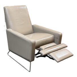 Design Within Reach Leather Flight Recliner, Clay. Original Price: $4,800