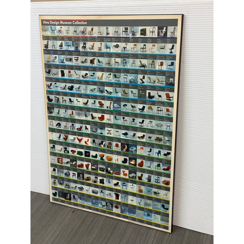 Vitra Design Museum Collection ポスター Vitra Design Museum Poster Framed Midcentury Designer Chairs