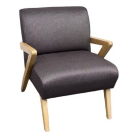 Modernon Space Age Retro Lounge Chair With Maple Wood Finish
