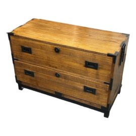 Vintage Japanese Kiru Wood Tansu Chest