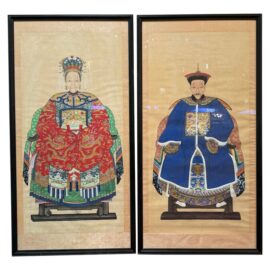 Chinese Ancestral Portraits of Emperor & Empress, Set