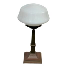 Art Deco Opaline Glass Table Lamp