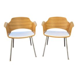 Stylex Quest Bentwood Arm Chairs, Pair