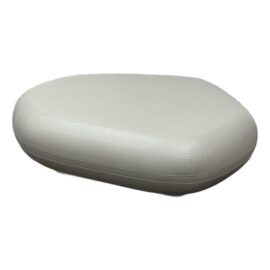 The Jiun Ho Collection Custom Inca Leather Ottoman. Original Price: $10,200
