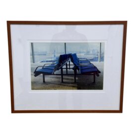 Airport Gate Waiting Area Color Photograph, Framed