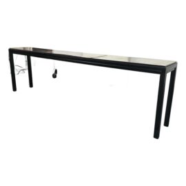 Metropolitan Etched Metal With Black Wood Console Table