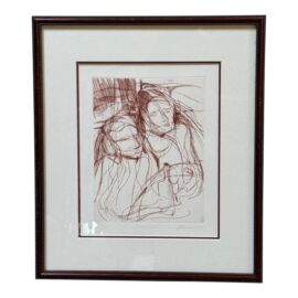Circa 1995 Maria Gemma Empson "Incontra" Limited Edition 45/65 Print, Framed