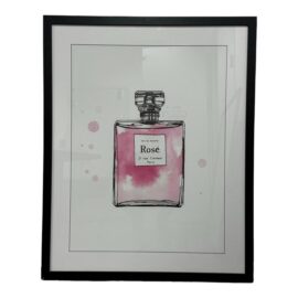 Ethan Allen Rosé Parfume Bottle Giclée Print, Framed
