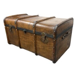 Antique Bentwood Steamer Trunk