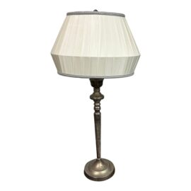 Vintage Pewter Finish Patina Table Lamp
