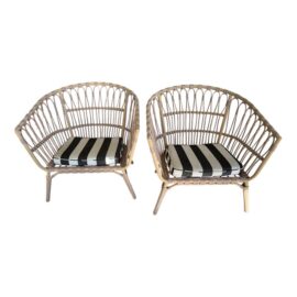 World Market Lenco All Weather Outdoor Lounge Chairs, a Pair. Original Price: $350