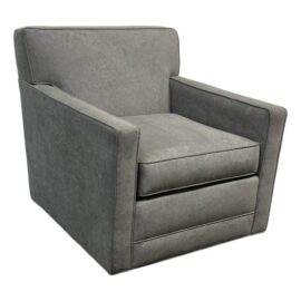 NEW California Sofa Custom Gray Microfiber Swivel Chair. Original Price: $1,500