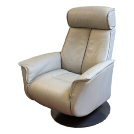 NEW Fjords Bo Leather Motion Recliner. Original Price: $3,000