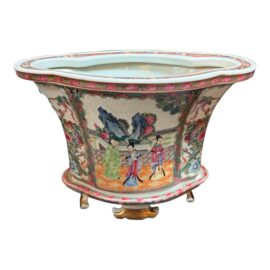 Antique Chinese Famille Rose Porcelain Jardiniere. Original Price: $1,400