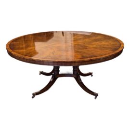 19th Century Inspired Regency Round Pedestal Dining Table. Original Price: $18,080