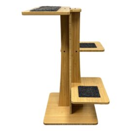 Square Cat Habitat Acacia Cat Tree Modern Cat Tower