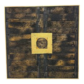 Huang Geng ""Tibetan Prayers" Collage of Letterpress Scriptures. Original Price: $5,500