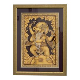 Custom Framed Painting of Lord Ganesha Playing the Flute