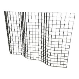 Wavy Sculpture Metal Grid Fireplace Screen