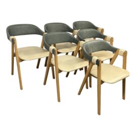 Patricia Urquiola's for Moroso Mathilda Stackable Dining Chairs, Set of Six. Original Price: $12,600