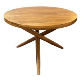 Contemporary Tripod Oak Dining Table