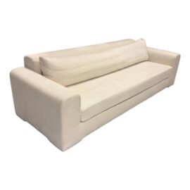 Una Malan Berkeley White Sofa. Original Price: $20,000
