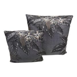 Cassina Embroidered Floral Decor Pillows, Pair. Original Price: $1,040