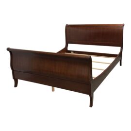 Queen Size Ethan Allen Georgian Court Cherry Sleigh Bed Frame