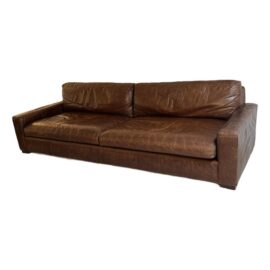 Restoration Hardware 10ft Maxwell Leather Sofa. Original Price: $8,000