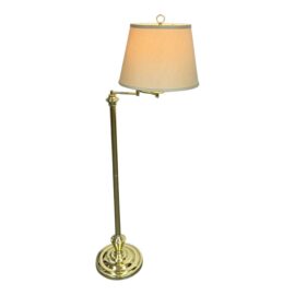Satin Gold Floor Lamp With Swing Arm