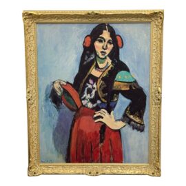 Henri Matisse "Spanish Woman With a Tambourine" Artwork, Reproduction Print