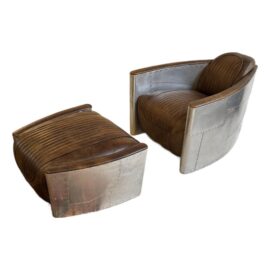 Restoration Hardware Aviator Chair + Ottoman. Original Price: $4,900