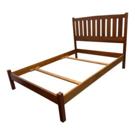 Full Size Circa 1997 Stickley Furniture Slat Bristol Cherry Bed Frame. Original Price: $4,800