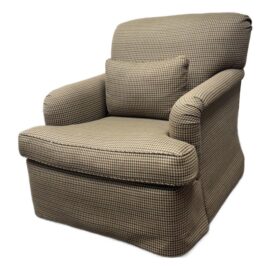 Kroll Furniture + Ralph Lauren Fabric Swivel Arm Chair
